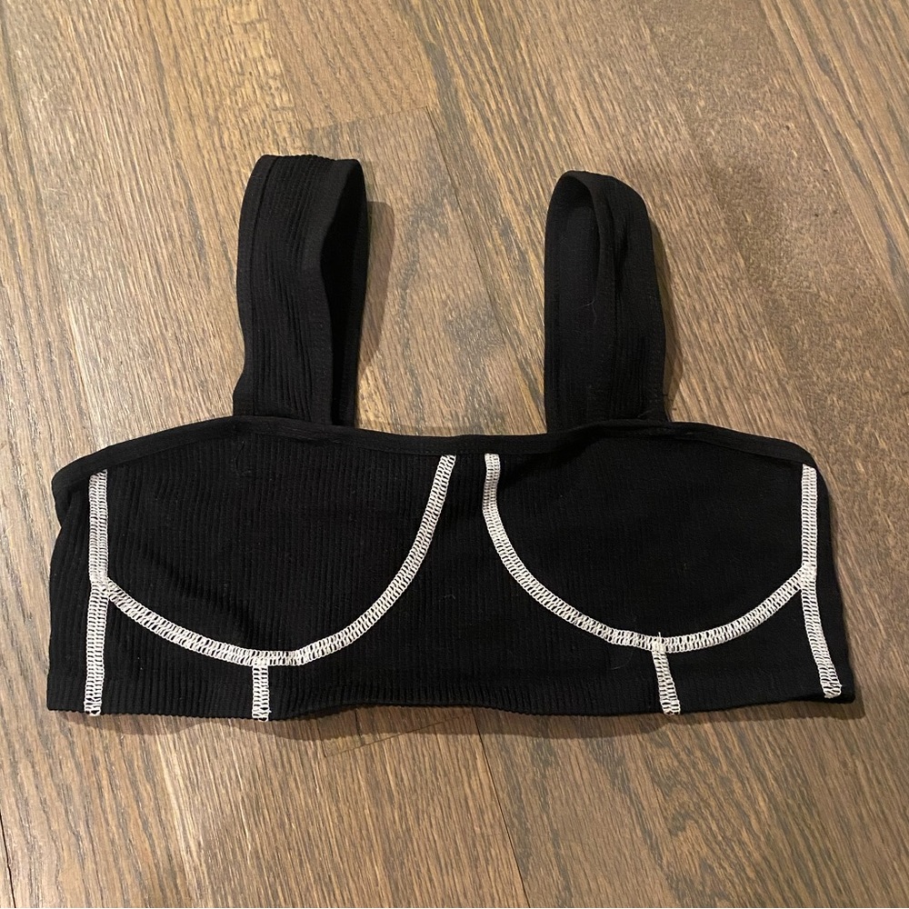 NWOT Black Stretchy Bralette Top Sz XS-S